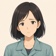 悩む人